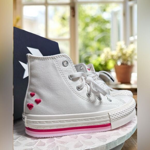 Converse Chuck Taylor All-Star CTAS Embroidered Hi-top Valentines Shoes Sneakers - Picture 13 of 14